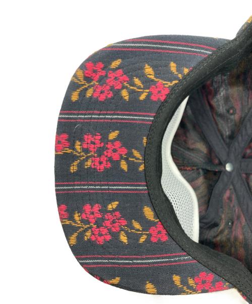 SUPREME（シュプリーム）SUPREME (シュプリーム) Flower Jacquard 5-panel Cap ブラック×レッド サイズ:下記参照の古着・服飾アイテム