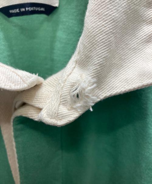 DRAKE'S（ドレイクス）DRAKE'S (ドレイクス) ミドルストライプ ラグビーシャツ グリーン×レッド サイズ:SIZE Lの古着・服飾アイテム