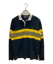 POLO RALPH LAUREN（ポロ・ラルフローレン）の古着「ラガーシャツ」｜ブラック×イエロー