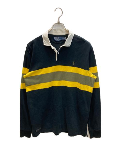 POLO RALPH LAUREN（ポロ・ラルフローレン）POLO RALPH LAUREN (ポロ・ラルフローレン) ラガーシャツ ブラック×イエロー サイズ:Mの古着・服飾アイテム