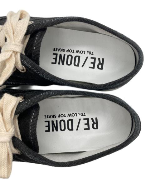 RE/DONE（リダン）RE/DONE (リダン) 70s Low Top Skate shoes ブラック サイズ:SIZE 36の古着・服飾アイテム