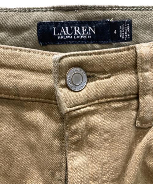 LAUREN RALPH LAUREN（ローレンラルフローレン）LAUREN RALPH LAUREN (ローレンラルフローレン) コーティングパンツ カーキ サイズ:SIZE 4の古着・服飾アイテム