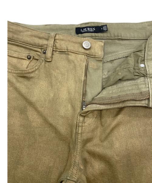 LAUREN RALPH LAUREN（ローレンラルフローレン）LAUREN RALPH LAUREN (ローレンラルフローレン) コーティングパンツ カーキ サイズ:SIZE 4の古着・服飾アイテム