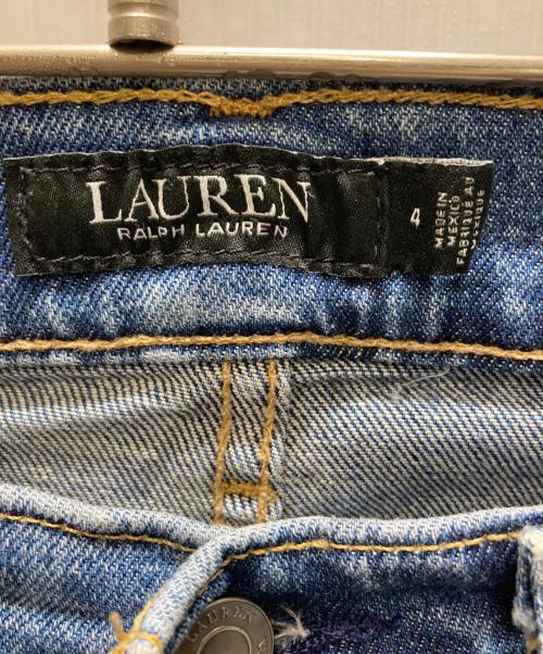 LAUREN RALPH LAUREN（ローレンラルフローレン）LAUREN RALPH LAUREN (ローレンラルフローレン) パッチワークデニムパンツ インディゴ サイズ:SIZE 4の古着・服飾アイテム