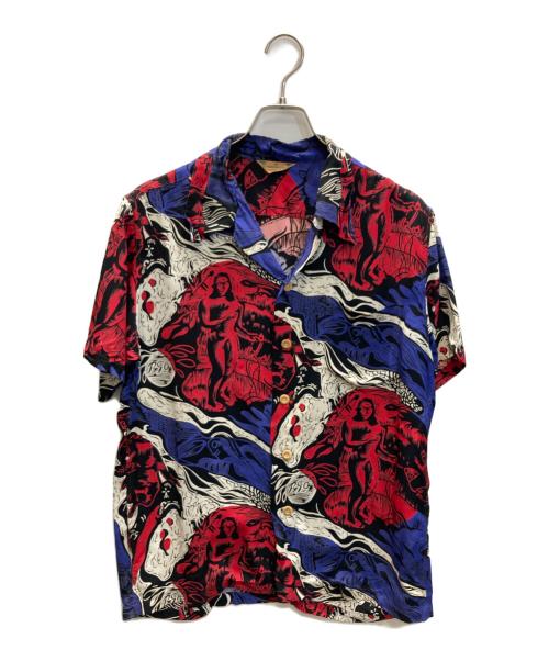 Sun Surf（サンサーフ）Sun Surf (サンサーフ) アロハシャツ レッド×ブルー サイズ:SIZE Mの古着・服飾アイテム