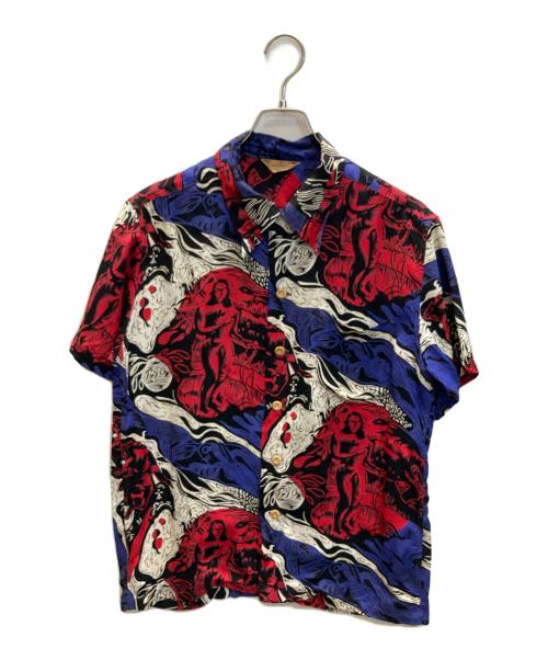 Sun Surf（サンサーフ）Sun Surf (サンサーフ) アロハシャツ レッド×ブルー サイズ:SIZE Mの古着・服飾アイテム