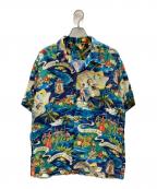 Sun Surfサンサーフ）の古着「アロハシャツ」｜ブルー
