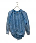 DIESELディーゼル）の古着「F-ROXXY-B1 レイヤードスウェット」｜ブルー