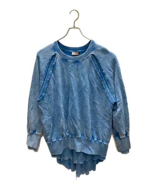 DIESEL（ディーゼル）DIESEL (ディーゼル) F-ROXXY-B1 レイヤードスウェット ブルー サイズ:SIZE XSの古着・服飾アイテム
