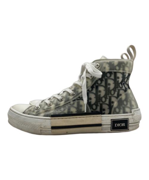 DIOR HOMME（ディオール オム）DIOR HOMME (ディオール オム) B23 オブリーク ハイカットスニーカー ホワイト×ブラック サイズ:SIZE 42の古着・服飾アイテム