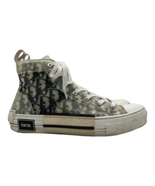 DIOR HOMME（ディオール オム）DIOR HOMME (ディオール オム) B23 オブリーク ハイカットスニーカー ホワイト×ブラック サイズ:SIZE 42の古着・服飾アイテム