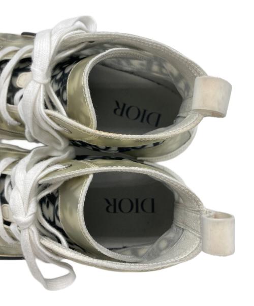 DIOR HOMME（ディオール オム）DIOR HOMME (ディオール オム) B23 オブリーク ハイカットスニーカー ホワイト×ブラック サイズ:SIZE 42の古着・服飾アイテム