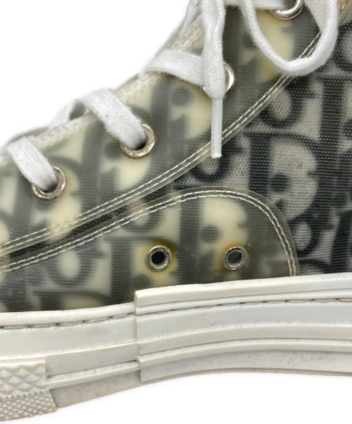 DIOR HOMME（ディオール オム）DIOR HOMME (ディオール オム) B23 オブリーク ハイカットスニーカー ホワイト×ブラック サイズ:SIZE 42の古着・服飾アイテム