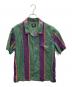 stussy（ステューシー）の古着「Big Stripe shirt」｜グリーン