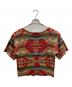 LAUREN RALPH LAUREN (ローレン ラルフ ローレン) ネイティブ柄半袖ニット レッド×ベージュ サイズ:SIZE S：4500円