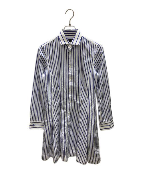 POLO RALPH LAUREN（ポロ・ラルフローレン）POLO RALPH LAUREN (ポロ・ラルフローレン) ストライプシャツワンピース ブルー×ホワイト サイズ:SIZE 6の古着・服飾アイテム