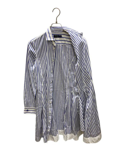 POLO RALPH LAUREN（ポロ・ラルフローレン）POLO RALPH LAUREN (ポロ・ラルフローレン) ストライプシャツワンピース ブルー×ホワイト サイズ:SIZE 6の古着・服飾アイテム