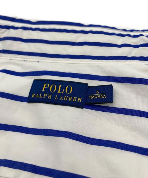 POLO RALPH LAUREN（ポロ・ラルフローレン）POLO RALPH LAUREN (ポロ・ラルフローレン) ストライプシャツワンピース ブルー×ホワイト サイズ:SIZE 6の古着・服飾アイテム