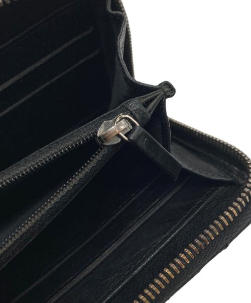 CHANEL（シャネル）CHANEL (シャネル) スタッズラウンドファスナーウォレット ブラック サイズ:下記参照の古着・服飾アイテム