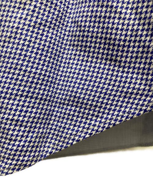COMME des GARCONS HOMME（コムデギャルソン オム）COMME des GARCONS HOMME (コムデギャルソン オム) ハウンドトゥース袖ストライプ両面切替シャツ ブルー サイズ:SIZE Lの古着・服飾アイテム