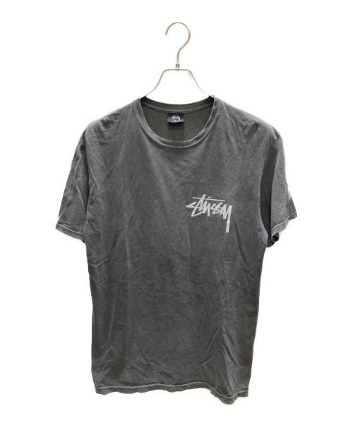 stussy（ステューシー）stussy (ステューシー) ロゴプリントTシャツ グレー サイズ:SIZE Mの古着・服飾アイテム