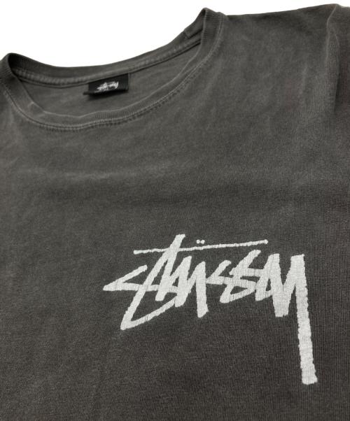stussy（ステューシー）stussy (ステューシー) ロゴプリントTシャツ グレー サイズ:SIZE Mの古着・服飾アイテム