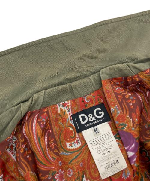 DOLCE & GABBANA（ドルチェ＆ガッバーナ）DOLCE & GABBANA (ドルチェ＆ガッバーナ) ミリタリージャケット オリーブ サイズ:SIZE 38の古着・服飾アイテム