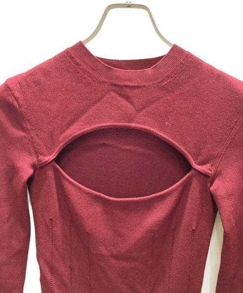 ALEXANDER McQUEEN（アレキサンダーマックイーン）ALEXANDER McQUEEN (アレキサンダーマックイーン) ニットワンピース レッド サイズ:SIZE XSの古着・服飾アイテム