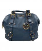 MICHAEL KORSマイケル・コース）の古着「Bedford Belted Medium Leather Satchel」｜ネイビー