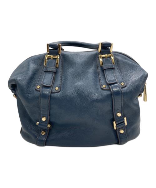 MICHAEL KORS（マイケル・コース）MICHAEL KORS (マイケル・コース) Bedford Belted Medium Leather Satchel ネイビー サイズ:下記参照の古着・服飾アイテム