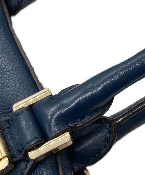 MICHAEL KORS（マイケル・コース）MICHAEL KORS (マイケル・コース) Bedford Belted Medium Leather Satchel ネイビー サイズ:下記参照の古着・服飾アイテム