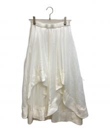 COCODEAL（ココディール）の古着「ウェーブフレアオーガンジースカート」｜ホワイト