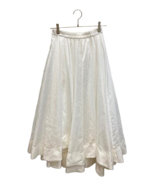 COCODEAL（ココディール）COCODEAL (ココディール) ウェーブフレアオーガンジースカート ホワイト サイズ:SIZE 2の古着・服飾アイテム