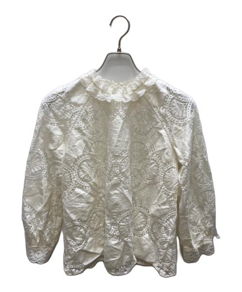 SEZANE（セザンヌ）SEZANE (セザンヌ) レースブラウス アイボリー サイズ:SIZE 36の古着・服飾アイテム