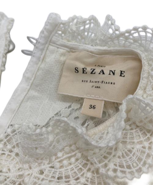 SEZANE（セザンヌ）SEZANE (セザンヌ) レースブラウス アイボリー サイズ:SIZE 36の古着・服飾アイテム