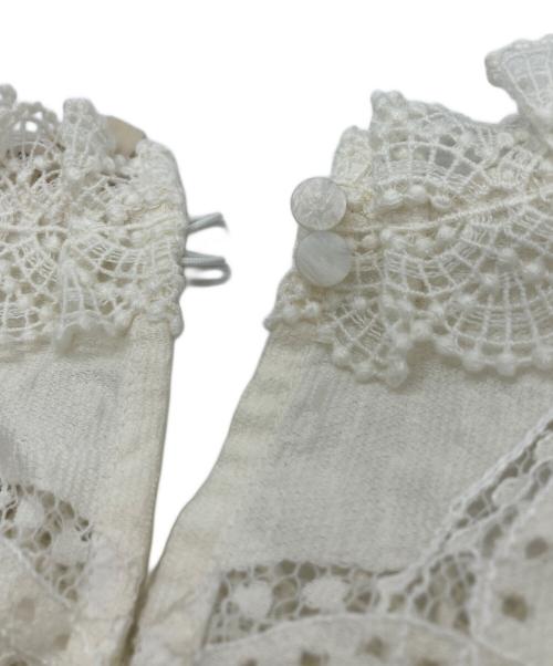 SEZANE（セザンヌ）SEZANE (セザンヌ) レースブラウス アイボリー サイズ:SIZE 36の古着・服飾アイテム