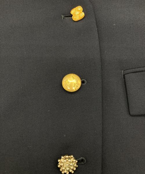 journal standard L'essage（ジャーナルスタンダード レサージュ）journal standard L'essage (ジャーナルスタンダード レサージュ) ジレオーナメントボタンノーカラーベスト ブラック サイズ:不明の古着・服飾アイテム