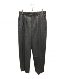 STEVEN ALAN（スティーブンアラン）の古着「ウール オックスフォード イン ツープリーツ ドレス トラウザーズ」｜グレー