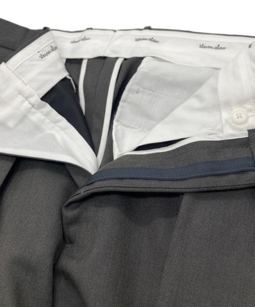 STEVEN ALAN（スティーブンアラン）STEVEN ALAN (スティーブンアラン) ウール オックスフォード イン ツープリーツ ドレス トラウザーズ グレー サイズ:SIZE XLの古着・服飾アイテム