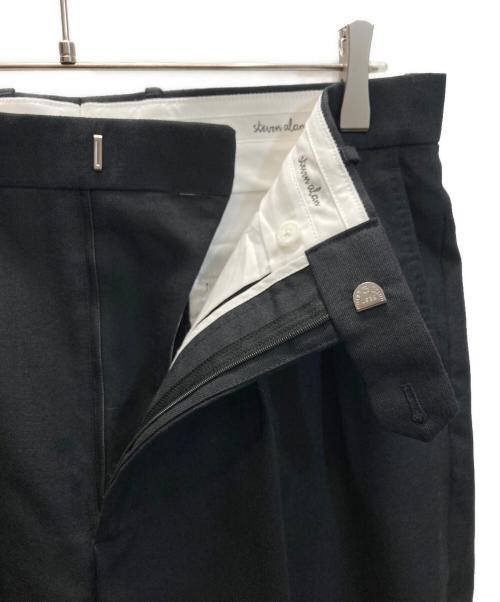 STEVEN ALAN（スティーブンアラン）STEVEN ALAN (スティーブンアラン) ウール オックスフォード イン ツープリーツ ドレス トラウザーズ ブラック サイズ:SIZE XLの古着・服飾アイテム