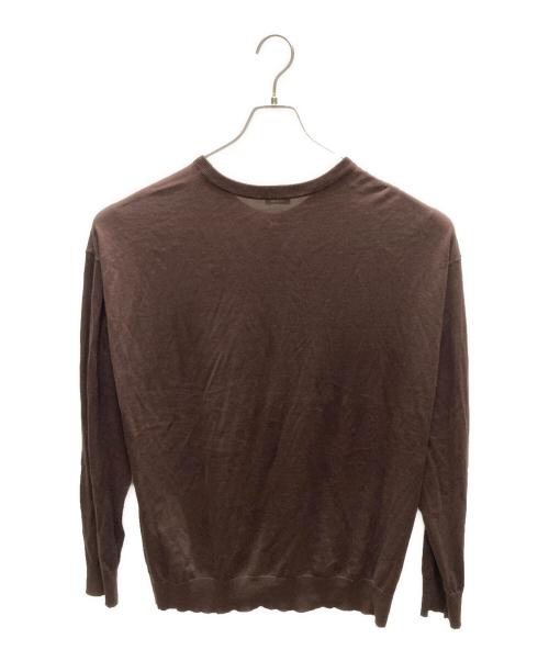 cash&barba（キャッシュ アンド バルバ）cash＆barba (キャッシュ アンド バルバ) シーアイランドコットン ニット カーディガン ブラウン サイズ:SIZE 4の古着・服飾アイテム