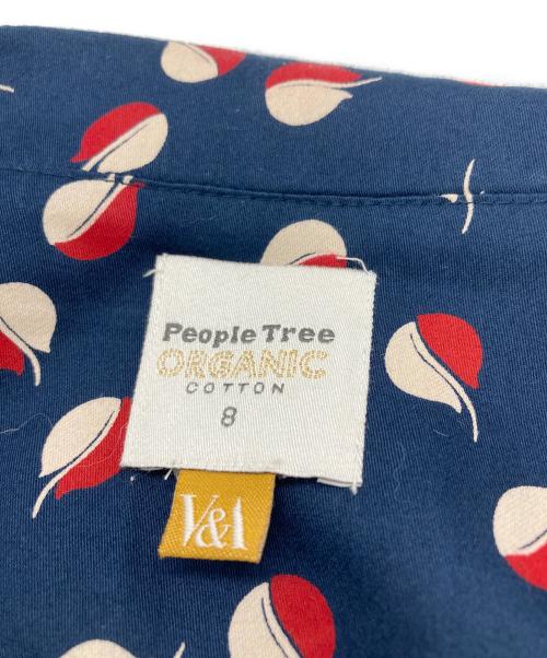 People Tree（ピープルツリー）People Tree (ピープルツリー) V&A 総柄ワンピース ネイビー サイズ:SIZE 8の古着・服飾アイテム