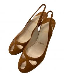 Christian Louboutin（クリスチャン・ルブタン）の古着「ラウンドトゥー ヒールサンダル」｜ブラウン