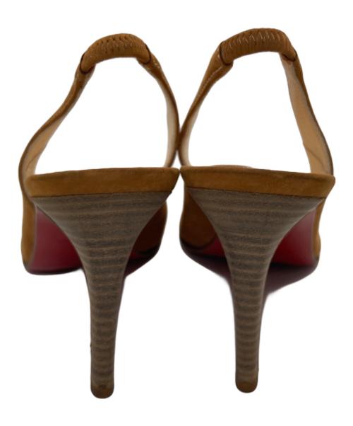 Christian Louboutin（クリスチャン・ルブタン）Christian Louboutin (クリスチャン・ルブタン) ラウンドトゥー ヒールサンダル ブラウン サイズ:SIZE 37の古着・服飾アイテム