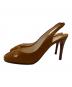 Christian Louboutin (クリスチャン・ルブタン) ラウンドトゥー ヒールサンダル ブラウン サイズ:SIZE 37：11000円