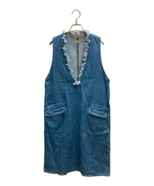 KAPITAL（キャピタル）KAPITAL (キャピタル) フリンジデニムノースリーブワンピース インディゴ サイズ:SIZE 1の古着・服飾アイテム