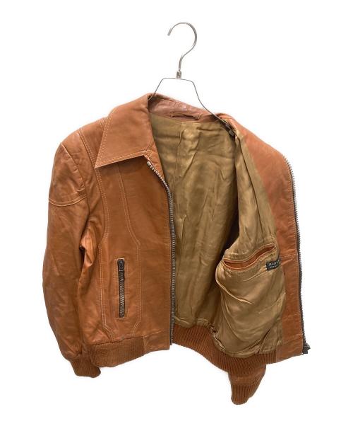 echtes leder（エヒテス レーダァ）ECHTES LEDER (エヒテス レーダァ) レザージャケット ブラウン サイズ:52の古着・服飾アイテム