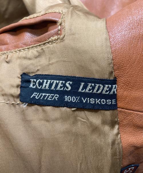 echtes leder（エヒテス レーダァ）ECHTES LEDER (エヒテス レーダァ) レザージャケット ブラウン サイズ:52の古着・服飾アイテム