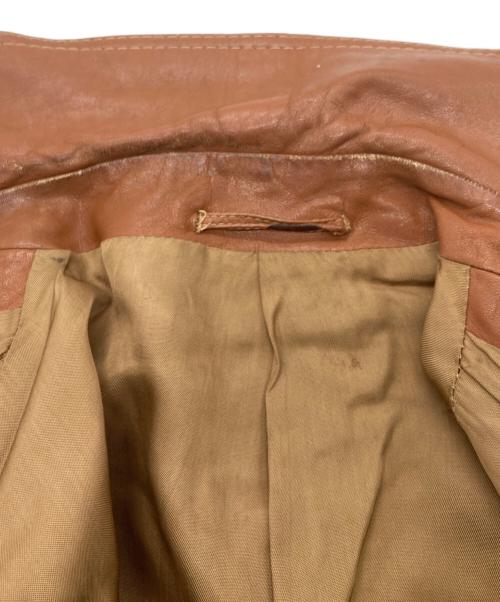 echtes leder（エヒテス レーダァ）ECHTES LEDER (エヒテス レーダァ) レザージャケット ブラウン サイズ:52の古着・服飾アイテム