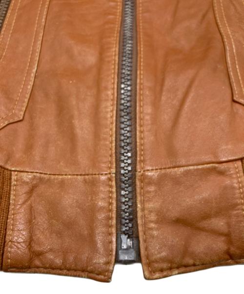 echtes leder（エヒテス レーダァ）ECHTES LEDER (エヒテス レーダァ) レザージャケット ブラウン サイズ:52の古着・服飾アイテム